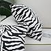 CaliTime Pack of 2 Cozy Throw Pillow Covers Cases Couch Bed Sofa Super Soft Faux Suede Both Sides 18 X 18 Inches White & Black Zebra