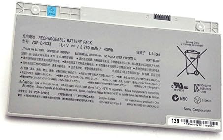 Sinthriving New 3760mAh 43Wh VGP-BPS33 battery for SONY Vaio T14 T15 SVT-14 SVT-15 T14118CC SVT14126CXS SVT14127CH SVT141290X SVT141A11L SVT14127CG SVT14127CGS Ultrabook