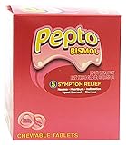 Pepto Bismol Individual Sealed 2 Tablets in a Packet (Box of 25 Packets) Total 50 Tablets