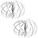 ORION Kinetic Rings: Flow Toy, Fidget Slinky, Stainless Steel Springs, 3D Sculpture – 2-for-1 Special Pricing with Bonus Drawstring Carrying Bag - 2-PACK