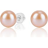 MIKOSTRA earrings studs for women pearl earrings Sterling Silver AAAAA+ Hypoallergenic Freshwater Cultured Handpicked with Genuine Cultured pearl studs Birthday Wedding Jewelry Valentine's Day Gift