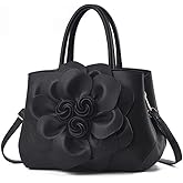 GJGJTER Tote Top-handle Handbags for Women 3D Floral Purse PU Leather Hobo Crossbody Shoulder Bag Satchel