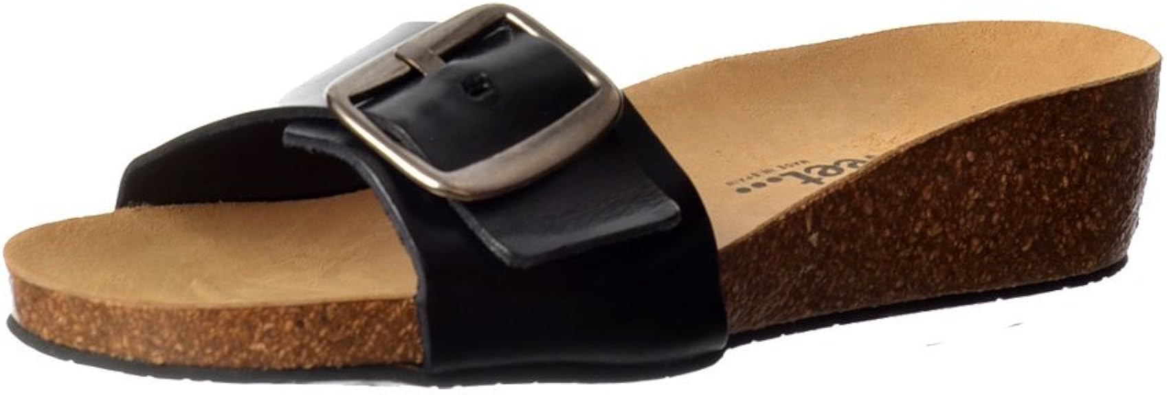 Amazon.com | Sweet Women's Chloe Full Leather Flip Flop Sandal Black, Tan Uk8 - Eu41 - Us10 