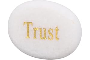 Keenso Motivational Smooth Comfortable Encouragement Stone for Living Room Party Friends (Trust)