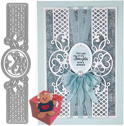 AOOL Flower Lace Edge Cutting Dies for Card Making, Cute Flower Lace Edge Party Festival Invitation Card Cutting Die Cut Stencil for DIY Scrapbooking Album Decorative Embossing Paper Dies Card Making