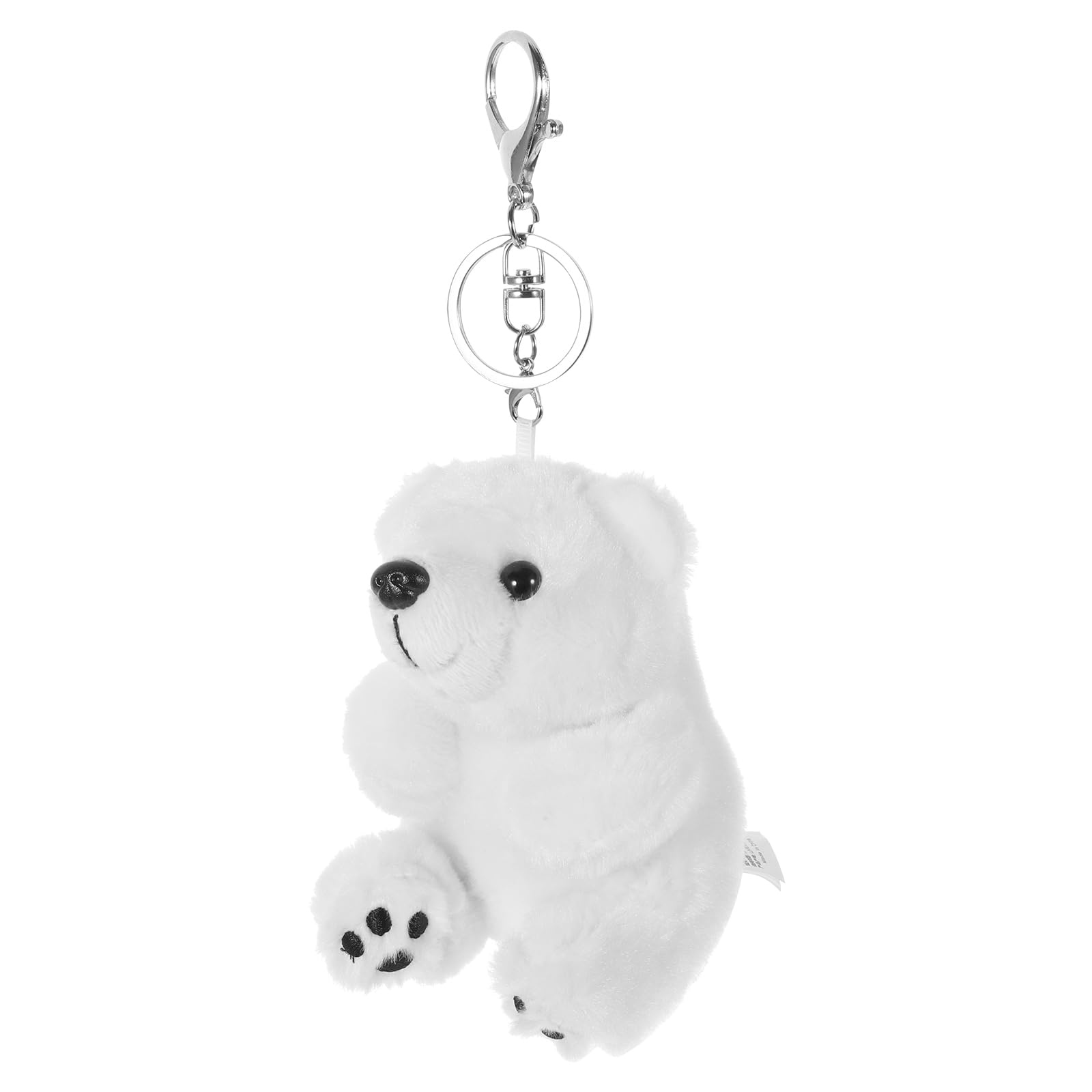 ifundom Polar Bear Keychain Plush Bear Pendant Soft Stuffed Animal Bag Charm Backpack Accessory Lightweight Hanging Ornament for Women Girls