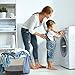 Modern Home & Co XXL Cotton Rope Basket 20X13.3 Woven Baby Laundry Baskets Storage Bins,Thread Hamper Decorative Clothes Wicker Bin With Long Handles Extra Large For Blanket,Pillows,Toy,Coiled Grey