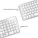 Bluetooth Keyboard, Jelly Comb Rechargeable Slim BT Wireless Keyboard with Number Pad Full Size Design for Laptop Desktop PC Tablet, Windows iOS Android-White and Silver