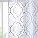 VCNY Home 2 Pack Charlotte Embroidered Quatrefoil Trellis Semi Sheer Curtain Panels - Assorted Colors & Sizes (96 in. Length, Grey)