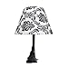 Simple Designs LT3010-DSK Eiffel Tower Paris Table Lamp, Black/Damask Shade
