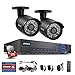 ANNKE Security Camera Systems 8CH 5MP Lite H.265+ DVR with 1TB Hard Drive Pre-Installed and (2) 1080P Weatherproof CCTV Bullet Cameras, Email Alert with Snapshots-E200
