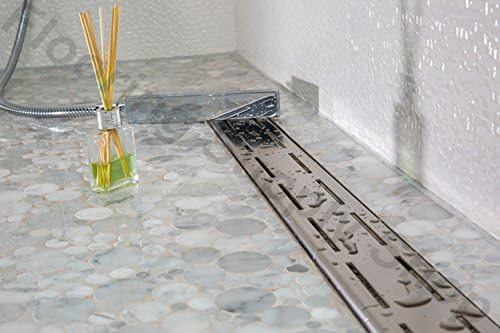 Royal Linear Shower Drain Stainless Steel Broken Lane By Serene Steam 59