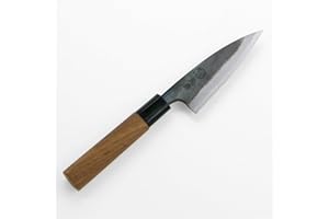 HONMAMON MOTOKANE Ko-Deba Hocho (Small Deba Kitchen Knife) 105mm(ABT 4.1"), Blade Edge : Aogami Steel, Kurouchi, Double Bevel