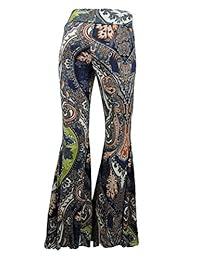 Pantalones hippie con estampado de cachemira para dama