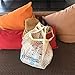 Chris.W Portable/Reusable/Washable Cotton Mesh String Organic Organizer Shopping Handbag Long Handle Net Tote - Pack of 4(Grey Blue/Black/Beige/Pink)