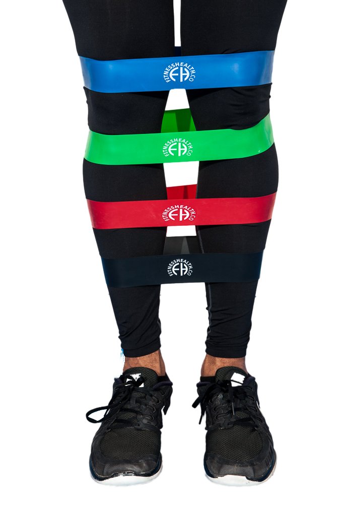 FH Resistance Exercises Loop Set - 4 Bands for HIIT, Rehabilitation, and Sports Training