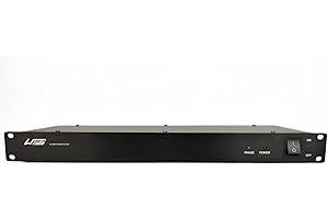 WAudio Rackmount 1U Line Conditioner - AC Noise Power Filter, Surge Protection with Phase Detect