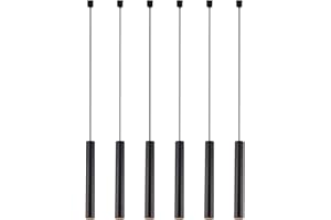 mirrea 6 Pack 9W Dimmable LED Track Pendant Lighting Compatible with Single Circuit H Type Track Lighting Rail 90 CRI 3000K W