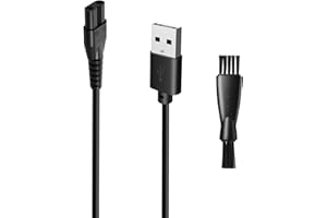 wotdmu Charger Cord for OLOV Electric Trimmer YP-7032, Fit for OLOV Electric Groin Hair Trimmer, USB Charger Cord Compatible with OLOV Body Hair Trimmer for Bikini Women, with 1 Cleaning Brush