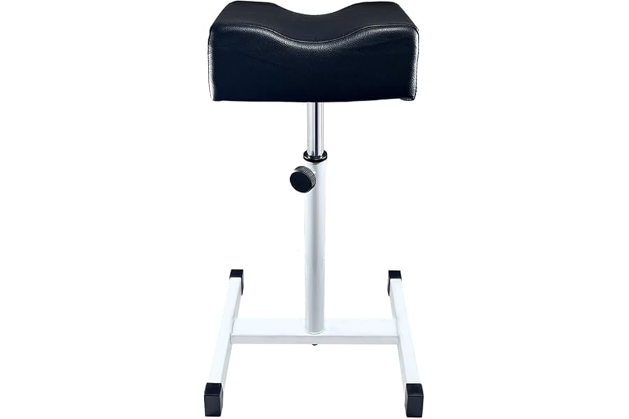 LOVEVLOGY Pedicure Foot Rest,Height Adjustable Pedicure Chair,Non-Slip Pedicure Stool for Massage Office or Home,Black
