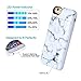 iPhone 8, iPhone 7, iPhone 6 Battery Case, Marble Series - 3500mAh Ultra Slim Extended Battery Backup Charging Case Charger Pack Power Bank - White