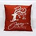 ABASSKY Home Decoration Christmas Pillow Cushion Cover (Red deer)