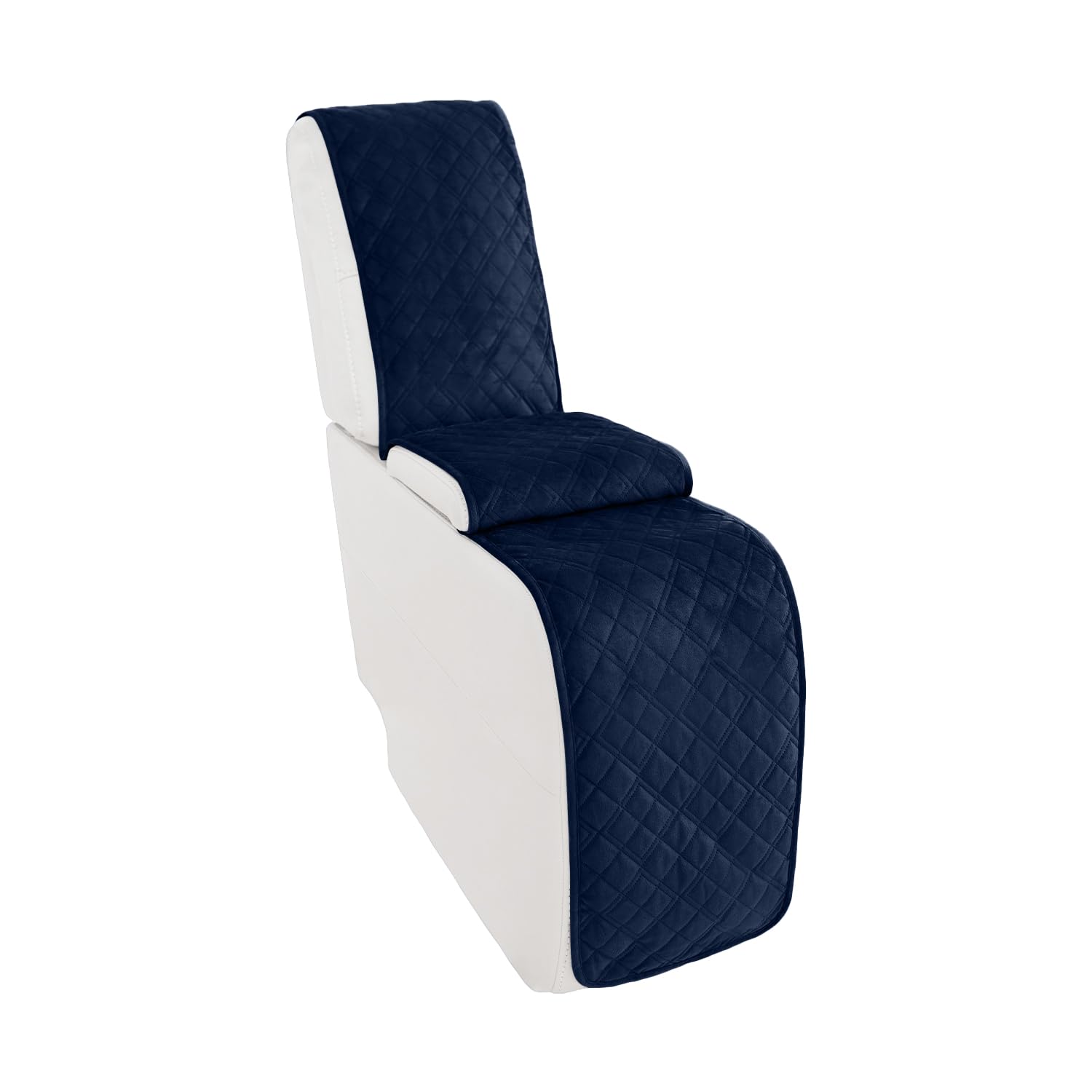 Photo 1 of Arfntevss Recliner Sectional Couch Covers for Reclining Sectional L Shape Sofa Cover Non Slip Washable Recliner L Shaped Slipcover Middle Console Protector (1 Console Cover, Navy Blue)