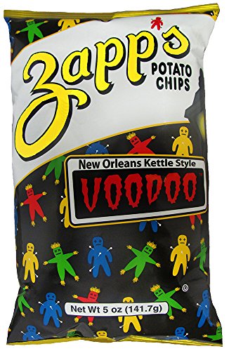Zapp's New Orleans Kettle-Style Potato Chips, Voodoo Flavor - Crunchy Chips with a Spicy Kick, Great for Lunches or Snacking on the Go, 5 oz. Bag (Pack of 12)