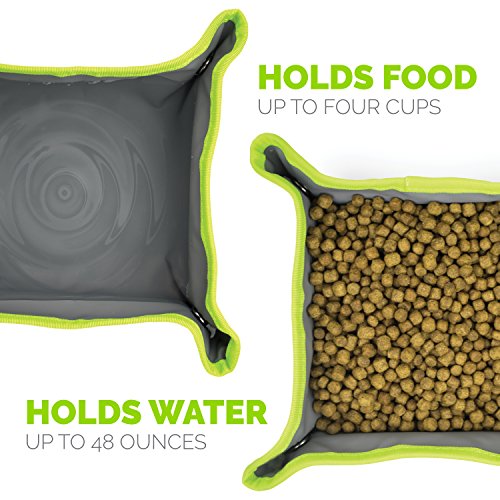 image for Tuff Mutt Collapsible Canvas Dog Bowl, Portable for Easy Travel, Folda