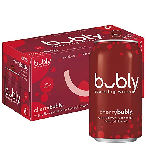bubly Sparkling Water, Cherry, 12 fl oz. cans (8 Pack)