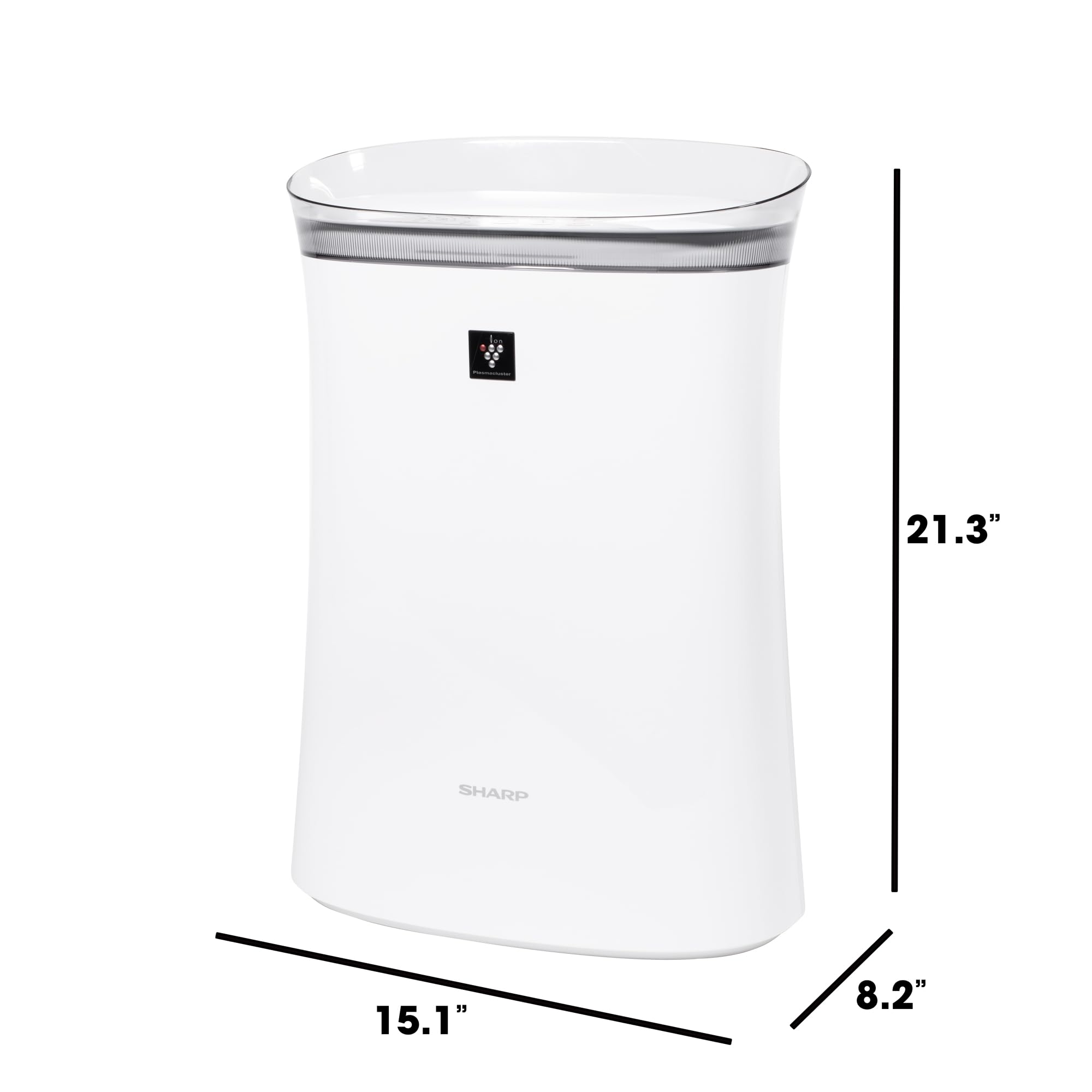 SHARP Air Purifier with Plasmacluster Ion Technology and Triple Filtration, including True HEPA Filter. Covers up to 1,253 sq ft for Medium Rooms, such as Office, for Dust, Smoke, and Pollen. FPK50UW