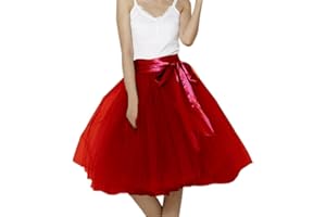 ELLIEWELY EllieHouse Womens Short Tutu Tulle Skirt with Sash PC06