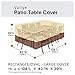 Vailge Waterproof Patio Furniture Set Cover with Padded Handles, Patio/Outdoor Table Cover, Patio/Outdoor Dining Rectangular Table Chairs Cover(Large,Beige & Brown)