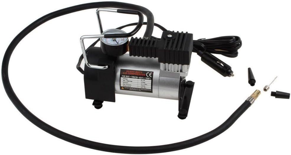 SHOPO (LABEL) Metal 12V Electric 150 PSI Car Bike Tire Inflator Air Pump Compressor Machine