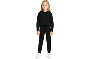 Sweet Hearts Girls Joggers Set - 2 Piece Fleece Pullover Girls Hoodies and Kids Sweatpants Athletic Sets: Made in USA (5-18)