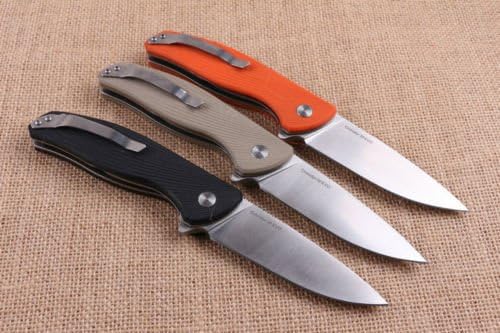 Pocket Survival Knife Tactical Rescue Hunting Camping Knife G10 Handle Bear Washer Camping Saber New (Desert)