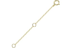 LULAU 14K Solid Gold Necklace Extender Real 14K Bracelet Extender 2 3 4 Inch Durable Adjustable Chain Gold Anklets Extension for Women 2" 3" 4" (14K Yellow Gold-2 Inch)