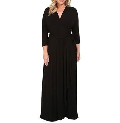 plus wrap maxi dress