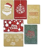 36-Pack Merry Christmas Greeting Cards Bulk Box Set - Winter Holiday Xmas Greeting Cards with Flat Illustrations, Envelopes Included, 4 x 6 Inches