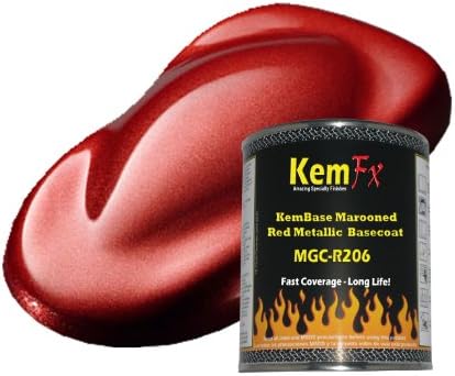 Marooned Red Metallic Basecoat Clearcoat Car Paint Kit