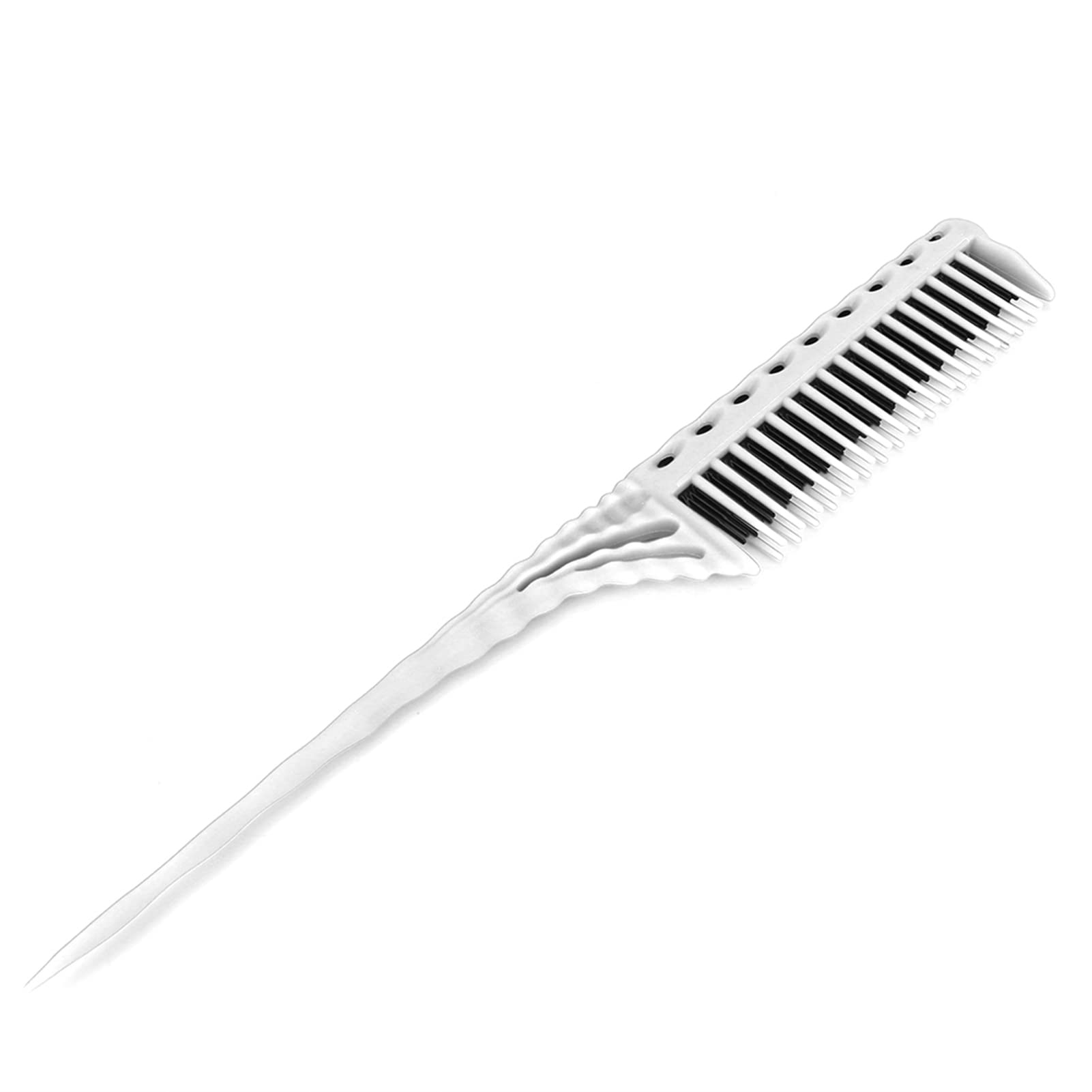Lightweight 3-Row Hair Comb for Volume and Styling Precision(White) with Non-Slip Handle Hair Salon Use