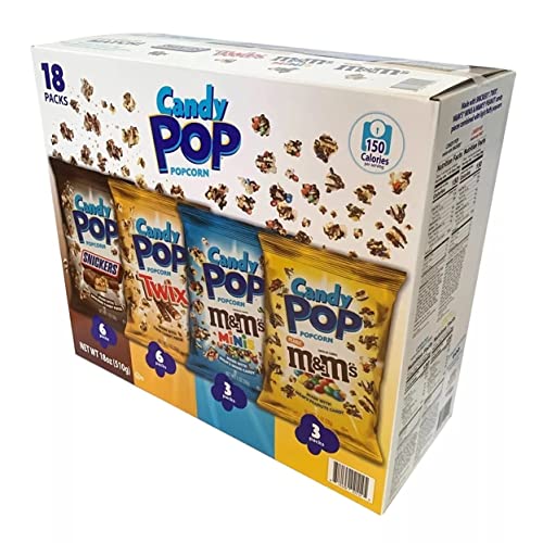 Snack Pop Candy Pop Popcorn Variety Pack, 1 Ounce (Pack of 18) Pricepulse