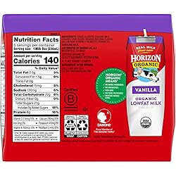 Horizon Organic, Milk Low-Fat Vanilla Organic, 8 Fl