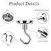 AIDOUT Magnetic Hooks-Strong Powerful and Heavy Duty-4 Pack Hanging Hooks - 40 LB & 80 LB Industrial Grade Multi-purpose Neodymium Hanging Hooks Great for Your Refrigerator and Other Magnetic Surfaces