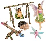 Patio Eden 6 Piece Fairy Garden Accessories Set - Miniature Fairies for Garden Kit