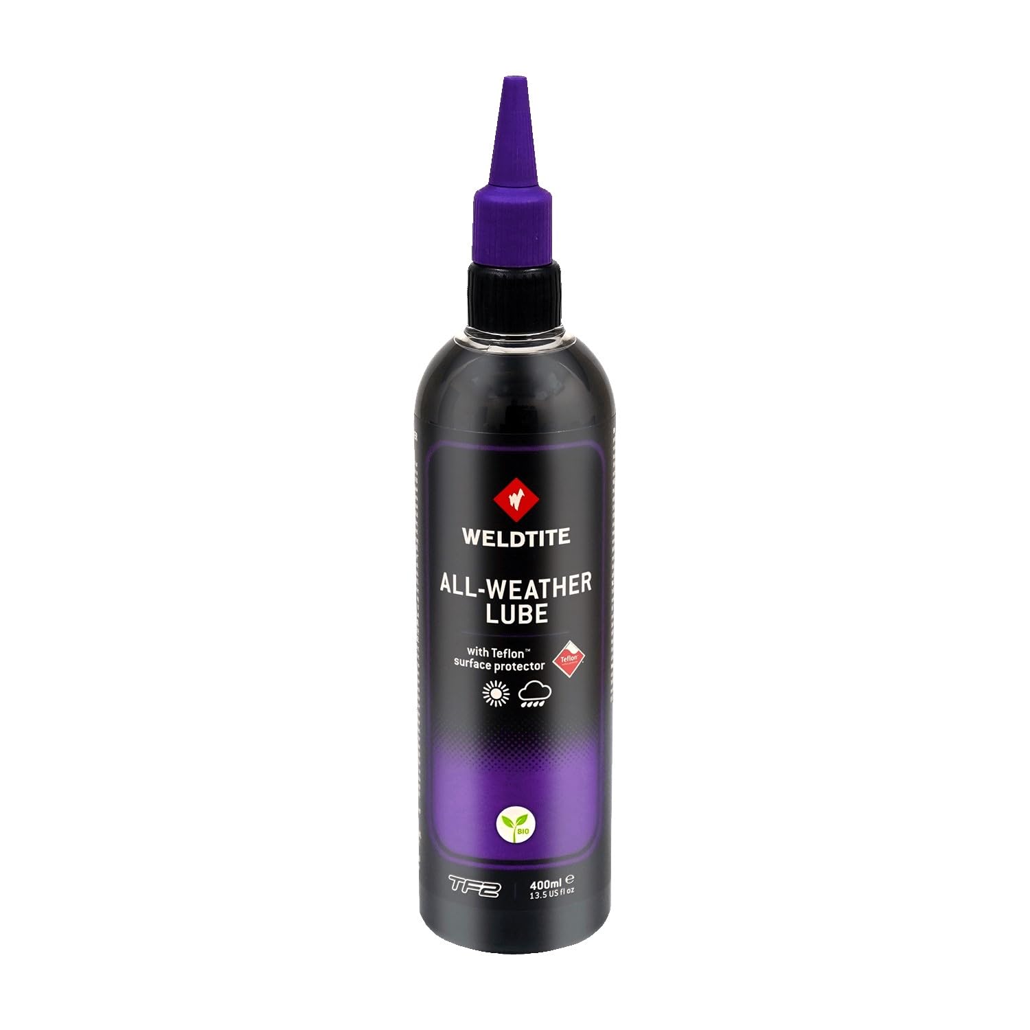 WELDTITE All-Weather Lube With Surface Protector - Biodegradable Bike Chain Lubricant, 400 ml