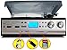 Boytone BT-17DJS-C,6 IN1,3 Speed Stereo Turntable 2 Built in Speakers Digital LCD Display AM/FM Radio + Supports USB/SD/AUX+ Cassette/ MP3/WMA Playback /Recorder/ Headphone Jack + Remote Control