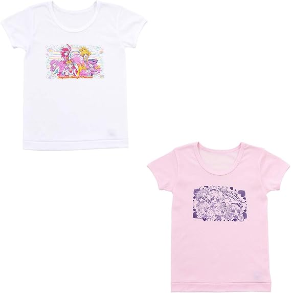 Amazon トロピカルージュプリキュア 半袖シャツ 肌着 3分袖スリーマ フライス 2枚組 インナーシャツ 通販