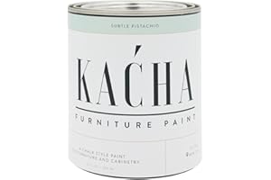 Kacha Furniture Paint | Mint Green Chalk Style Paint for Furniture, Cabinets, and Crafts | Quart - 32 oz | Subtle Pistachio | Low VOC | Matte | (Topcoat Required)