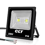 100W LED Flood Light Super Bright Outdoor Security Light, IP66 Waterproof, 10500LM, 6000K Daylight White for Garage, Garden, Lawn and Yard